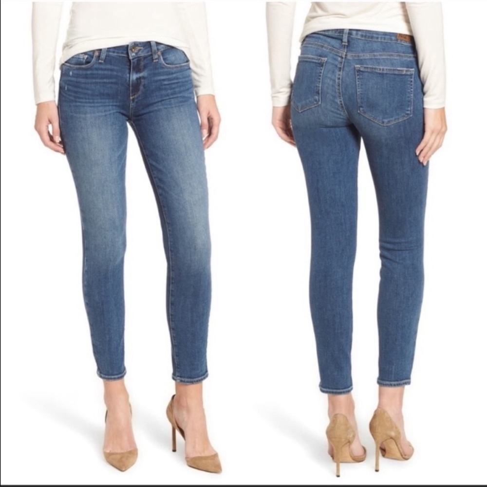Paige Verdugo skinny crop blue jeans